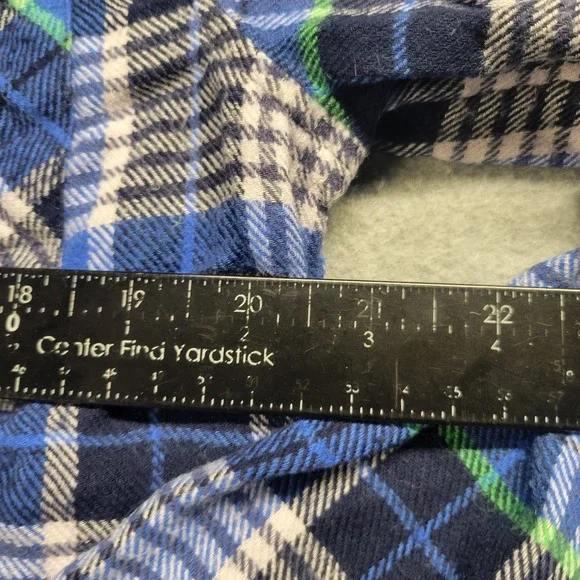 Aerie Womens Size M Blue‎ Plaid Button Front Flannel Cabincore Cozycore Campcore - Picture 4 of 9